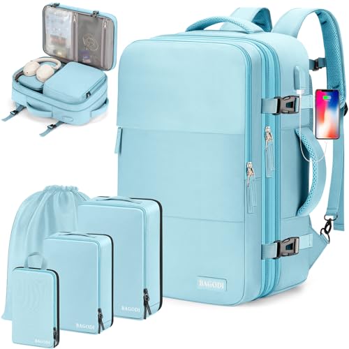 Blue (Backpack With 4 Packing Cubes)