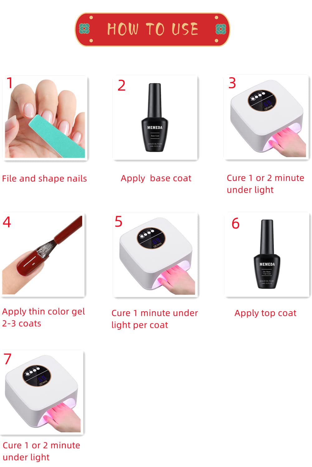 Gel Nail Polish Set - Soak Off LED/UV Nail Lacquer, Milky White Nude Gel Polish, 0.5 fl oz - Long Lasting Manicure for Home & Salon Use