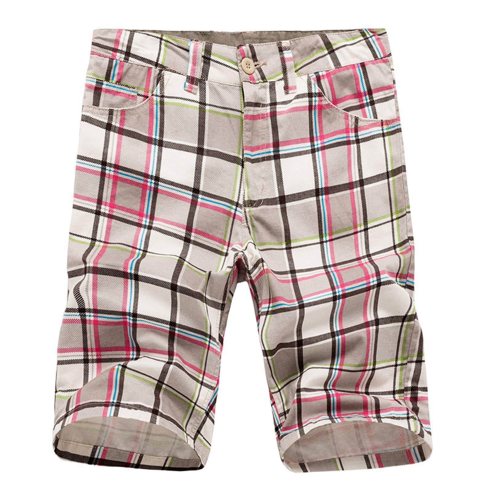 Men's Fashion Plaid Shorts - Summer Mid Waist Loose Fit Casual Shorts for Outdoor, Beach & Streetwear | All-Match Comfortable Short Pants