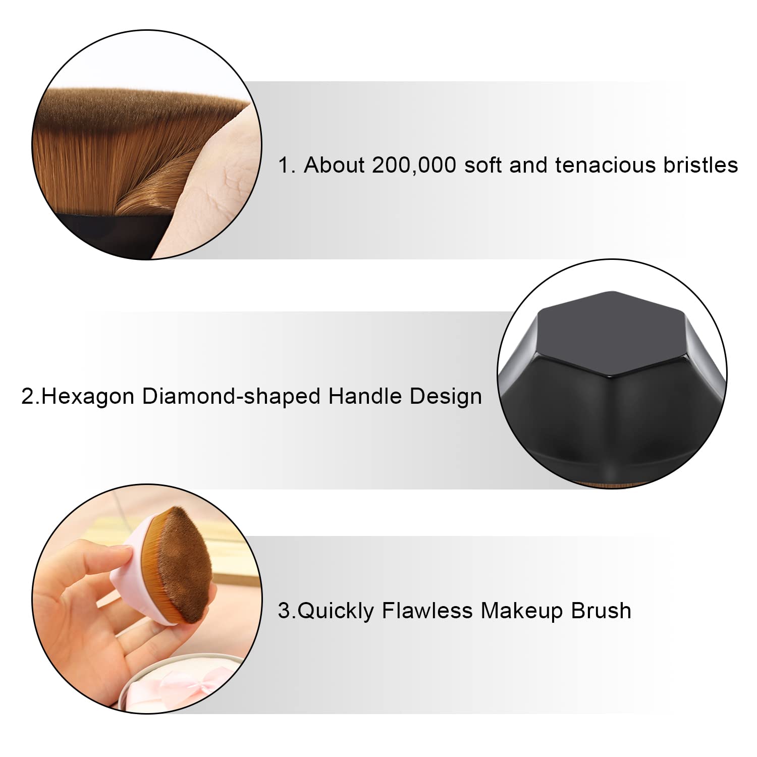**Kabuki Makeup Brush - Flat Top Foundation Brush for Liquid, Cream & Powder Cosmetics | Soft Synthetic Bristles | Perfect for Flawless Blending & Contouring | Pale Pink | Ideal for Professional Makeup & Everyday Use**