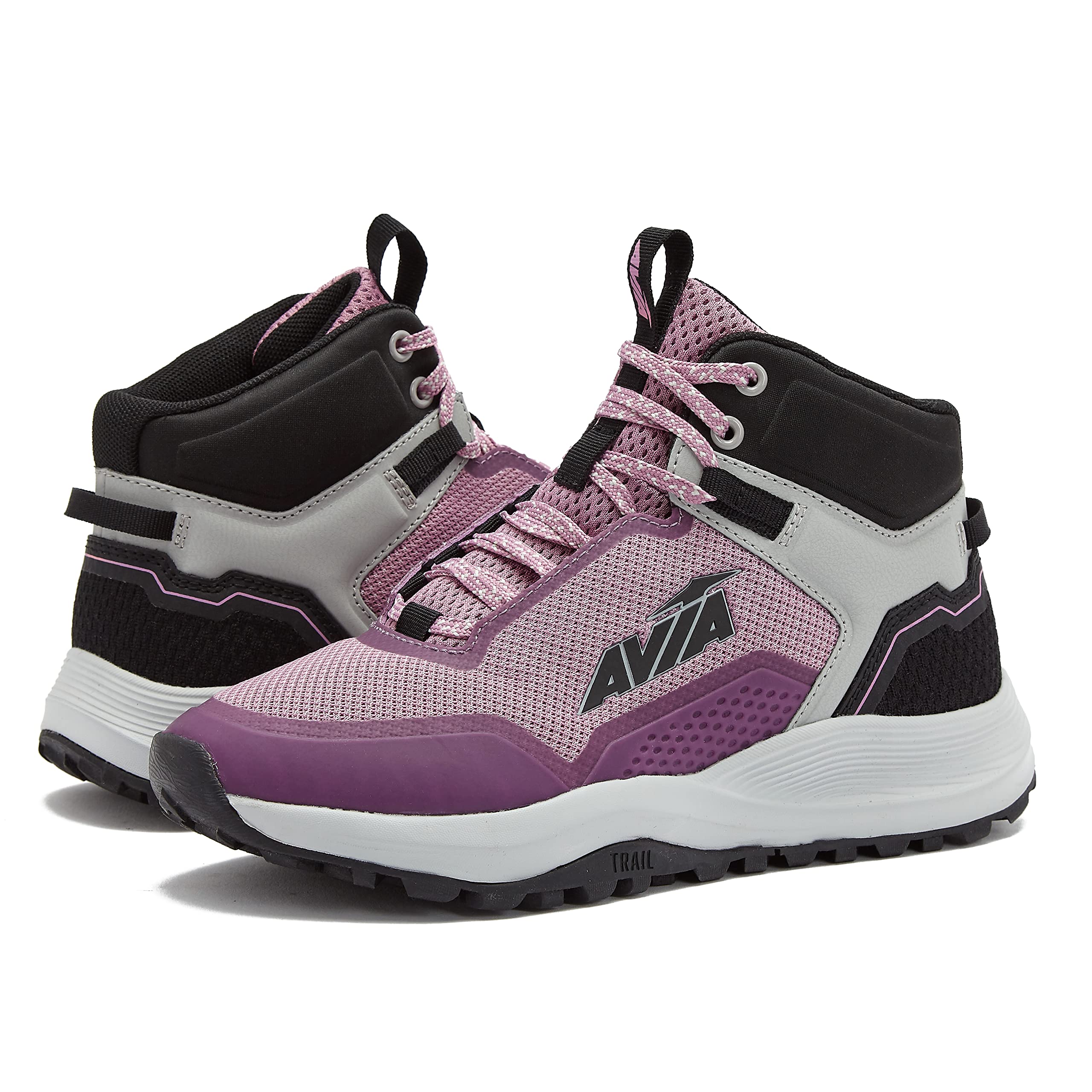 Avia Grit Sport Women's Hiking Boots - Waterproof Mid Top Ankle Trail Shoes for All Weather - Perfect for Outdoor Adventures, Hiking & Camping