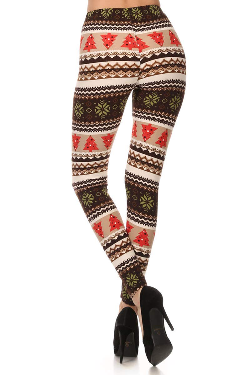 Leggings Depot Women's High Waisted Christmas Holiday Print Leggings - Festive Novelty Pants in Regular & Plus Sizes | Perfect for Holiday Parties, Gift Giving & Seasonal Comfort