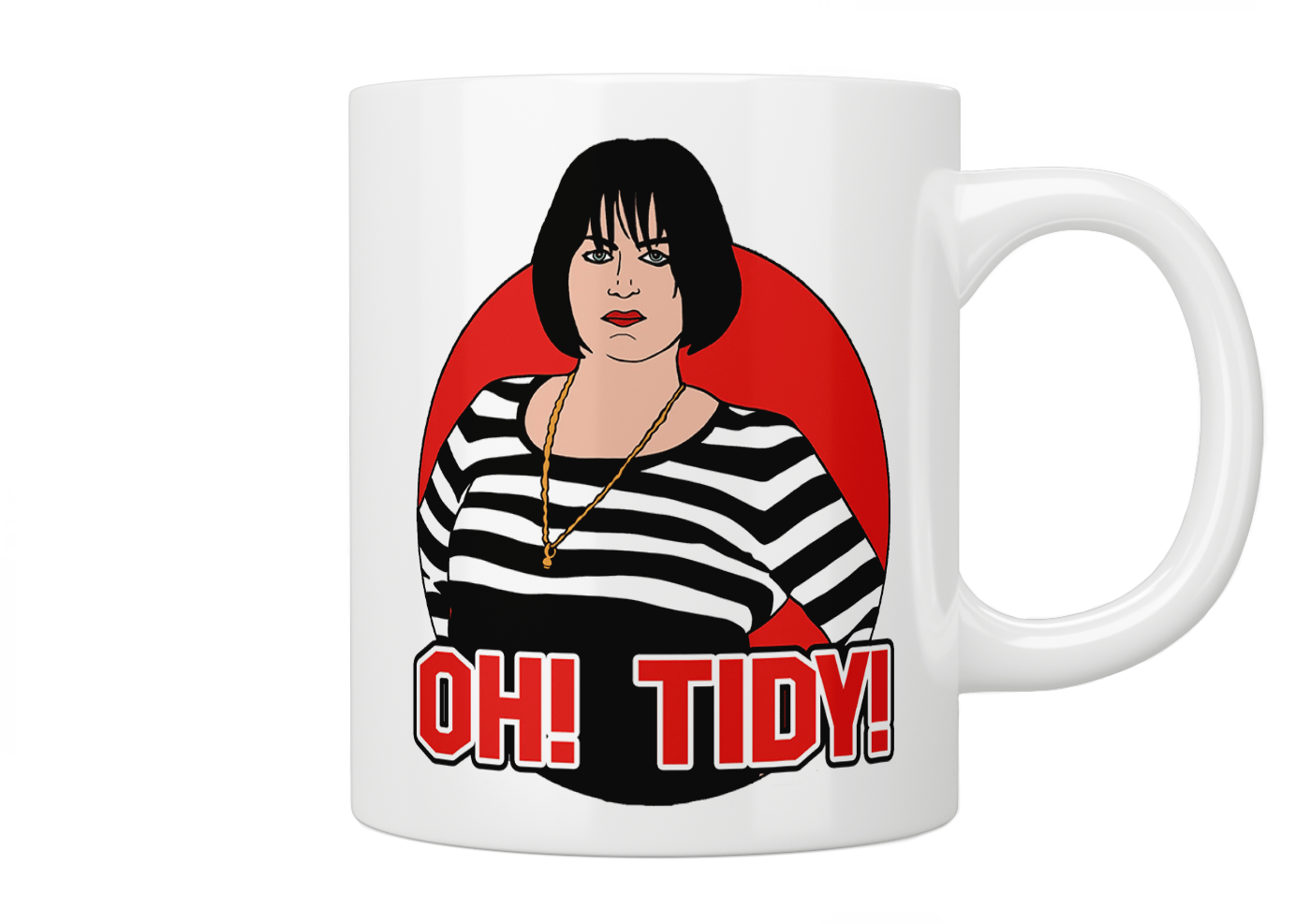 Gavin and Stacey 'Oh! Tidy!' Nessa Coffee Mug - Perfect for Tea & Coffee Lovers, Funny TV Show Gift for Fans, Office or Home Use