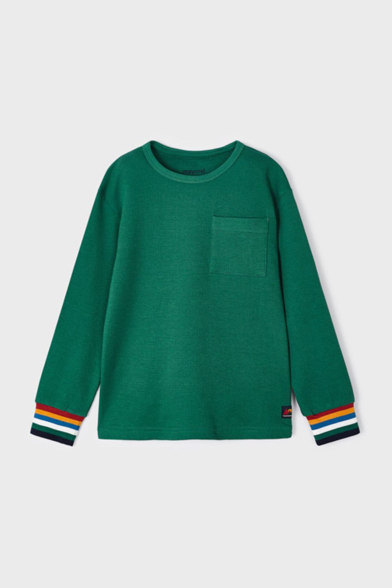Forest Green Long Sleeve Shirt for Boys - Comfortable Cotton Casual Wear for School, Playdates & Outdoor Activities