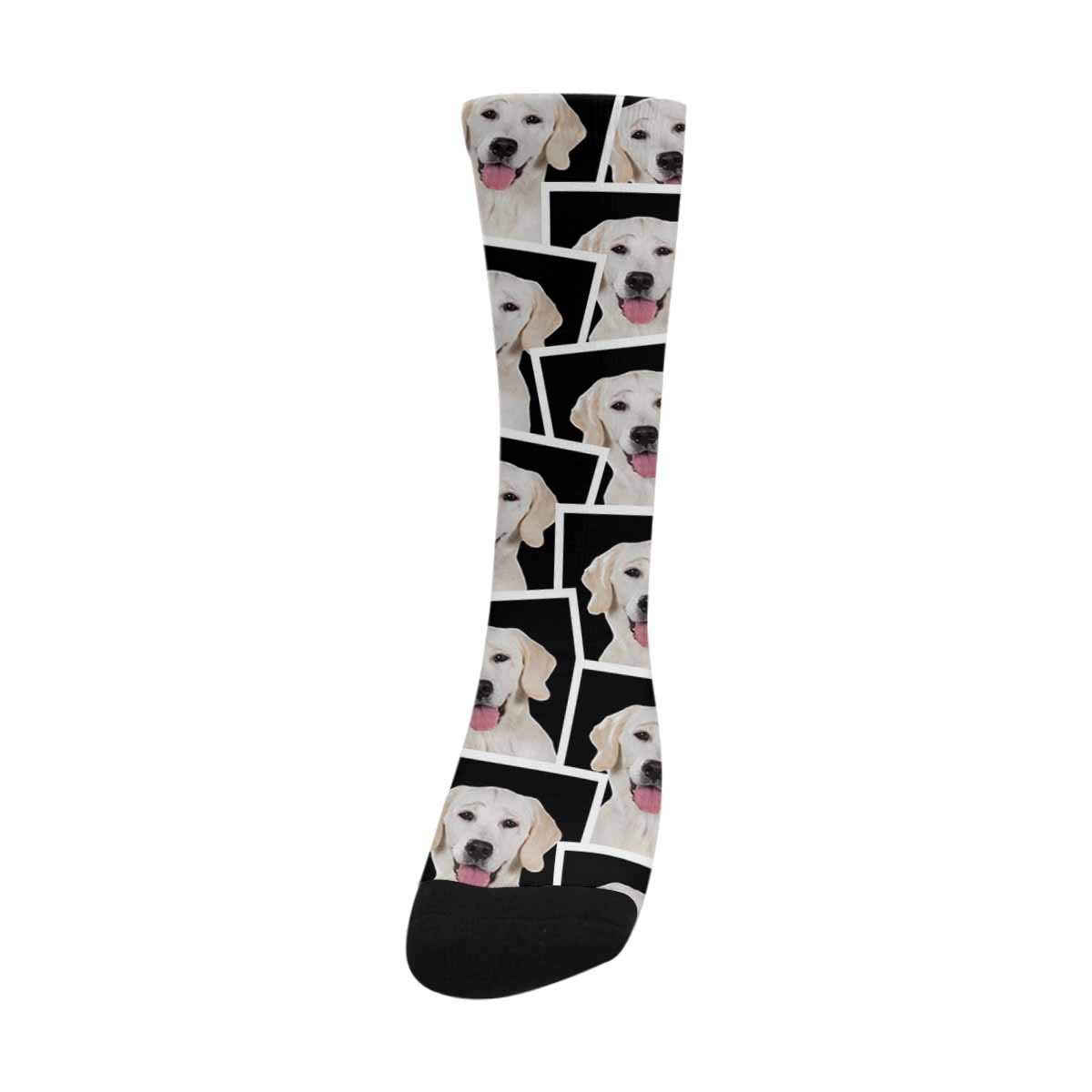Custom Photo Socks - Personalized Funny Crew Socks with Your Face, Family, Wedding or Pet Pictures - Unique Gift Idea for Birthdays, Anniversaries & Holidays