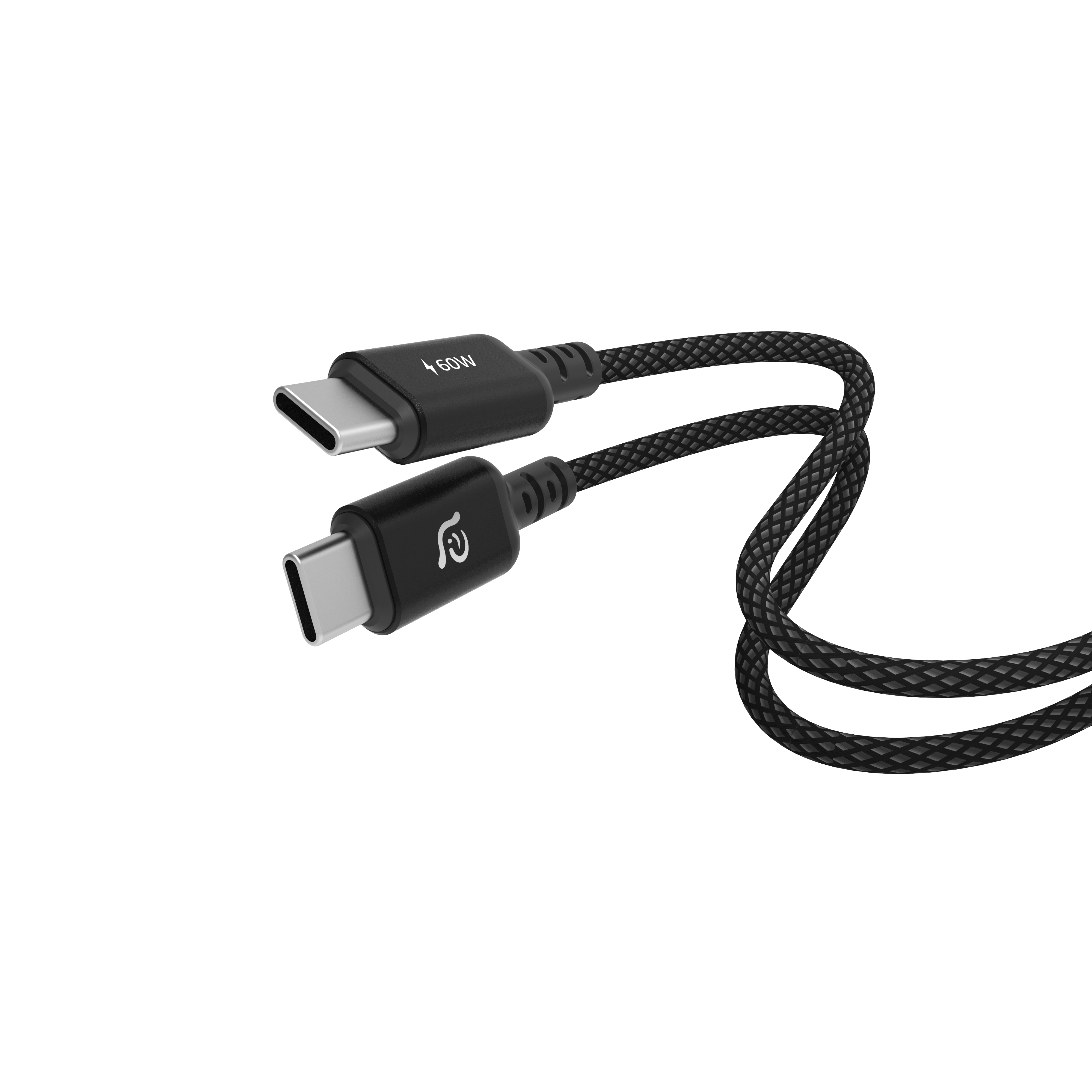 ADAM elements CASA S120 USB C to USB C 60W Fast Charging Cable with Nylon Braided - Compatible with MacBook Pro, iPad Pro, Galaxy S23 & More - Perfect for Home, Office & Travel Charging
