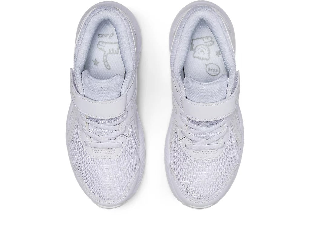 ASICS Kids' CONTEND 8 PS Running Shoes - White/White | Lightweight Athletic Sneakers for Boys & Girls | Perfect for School, Sports & Daily Activities