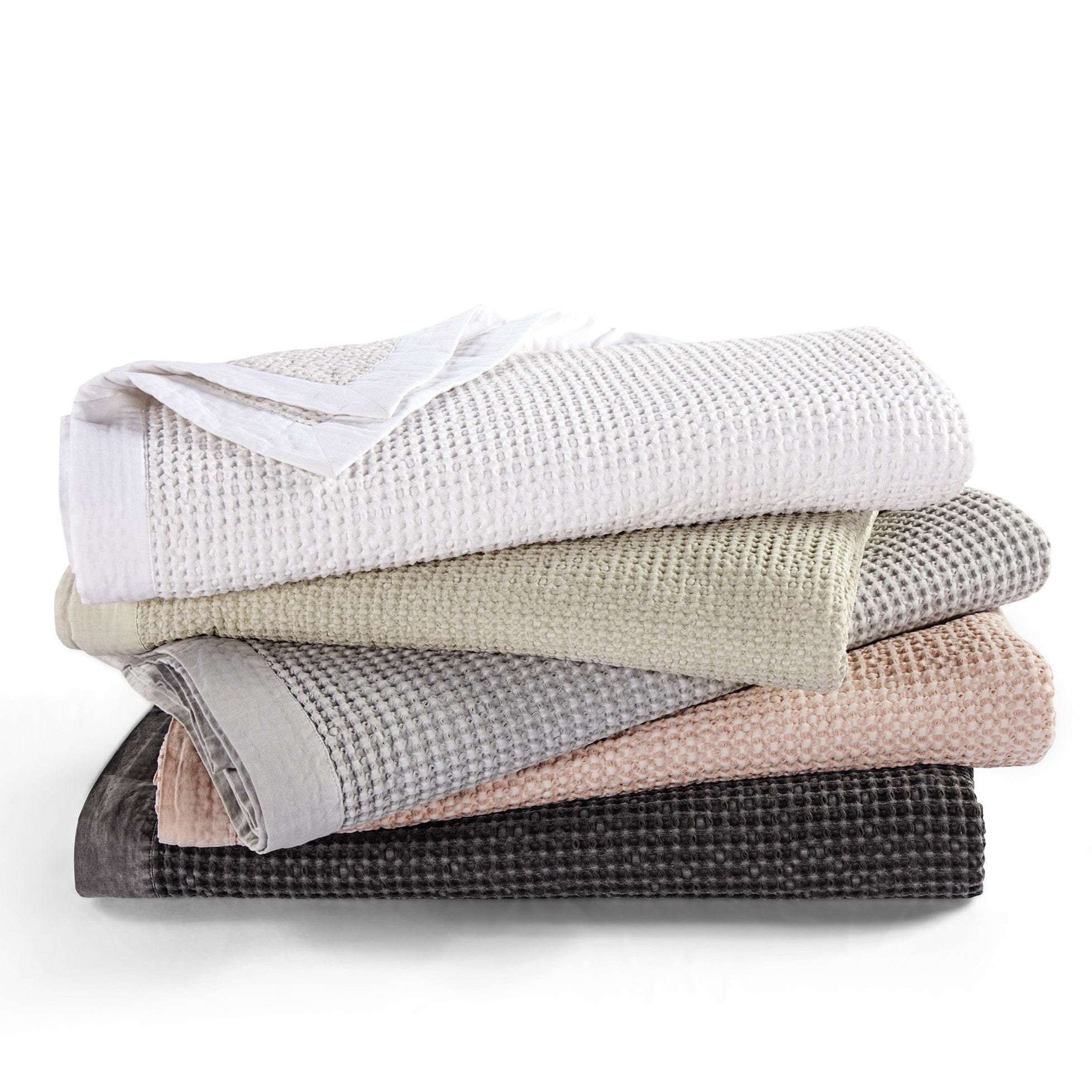 Stonewashed Cotton Waffle Weave Coverlet - Soft & Breathable Bedspread for All Seasons | Perfect for Guest Rooms, Master Bedrooms & Cozy Home Decor