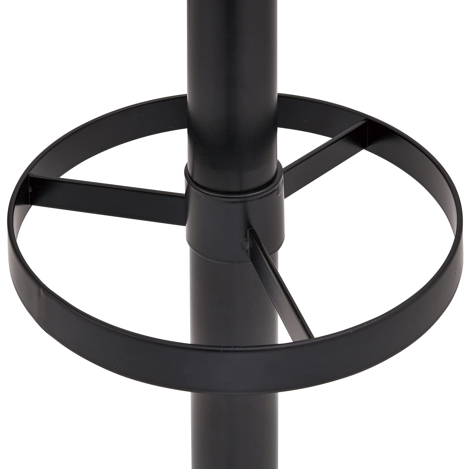 MyGift Freestanding Metal Coat Rack with 6 Wooden Hooks - Sturdy Entryway Organizer for Jackets, Hats & Umbrellas - Perfect for Hallway, Foyer or Mudroom Storage