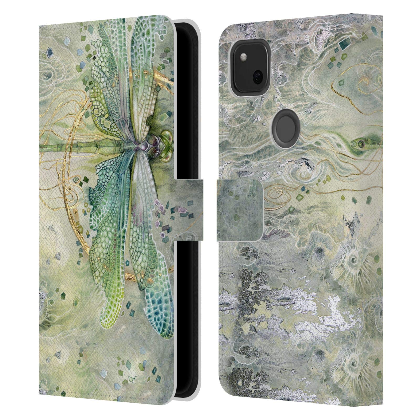 Stephanie Law Transition Immortal Ephemera Leather Book Wallet Case Cover for Google Pixel 4a | Officially Licensed by Head Case Designs | Perfect for Daily Use, Travel, and Gift Giving