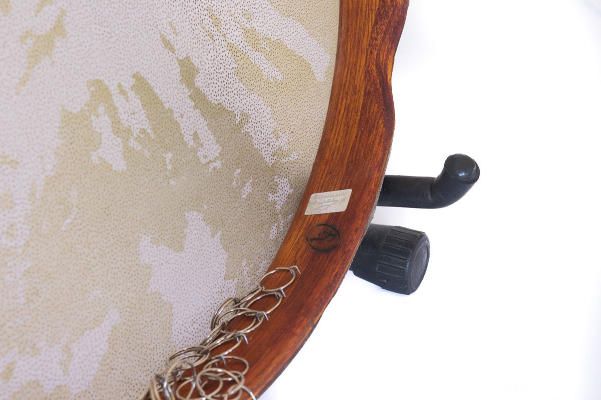 Professional Persian Daf Drum - Handcrafted Habibi Khurshidi Erbane Bendir with Nickel Rings - Includes Soft Carrying Case - Perfect for Middle Eastern Music Performances & Cultural Events