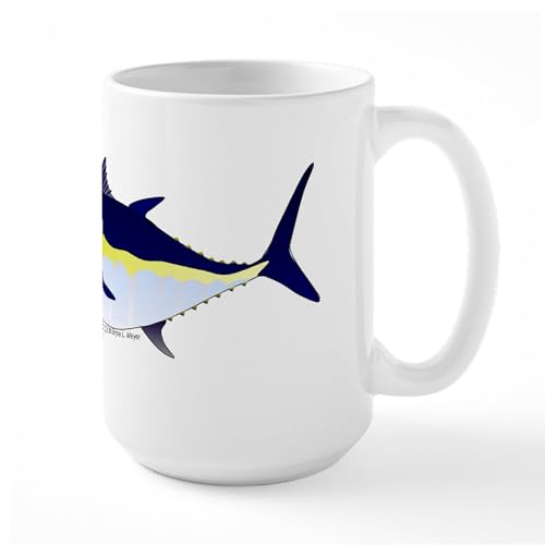 White - Bluefin Tuna Fish Large Mug