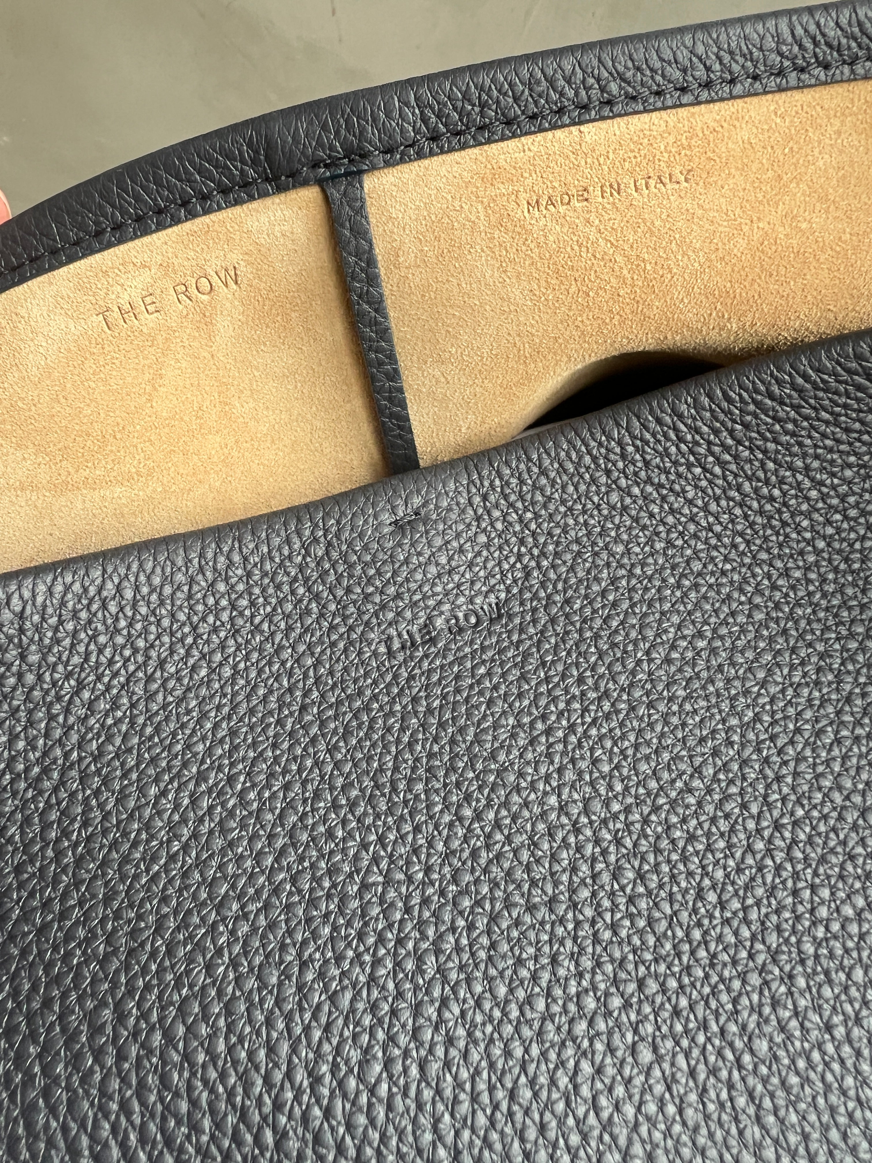 Premium Leather Park Tote Three - Stylish Grained Marine Blue Handbag for Women | Perfect for Work, Travel & Everyday Use