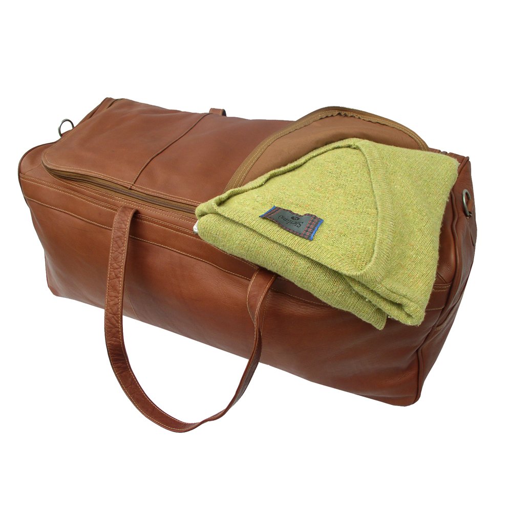 Traveler's Select Large Duffle Bag for Men & Women - Spacious Carry-On Duffel with Shoulder Strap - Perfect for Gym, Travel, Sports & Weekend Getaways (Saddle Brown, One Size)