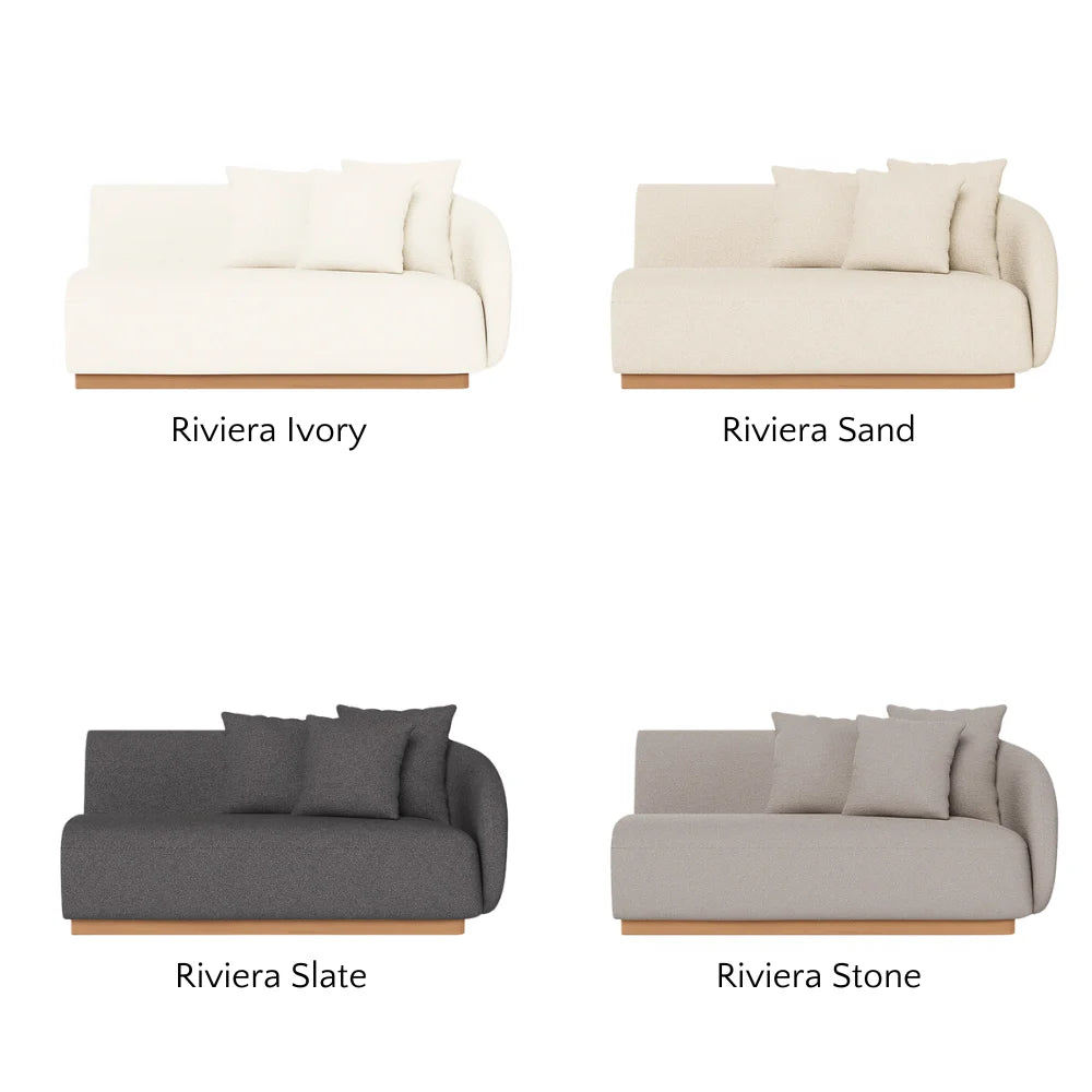 Como Outdoor 2-Seat Right-Arm Sectional Sofa Set - Waterproof Patio Furniture for Backyard, Poolside & Garden Relaxation