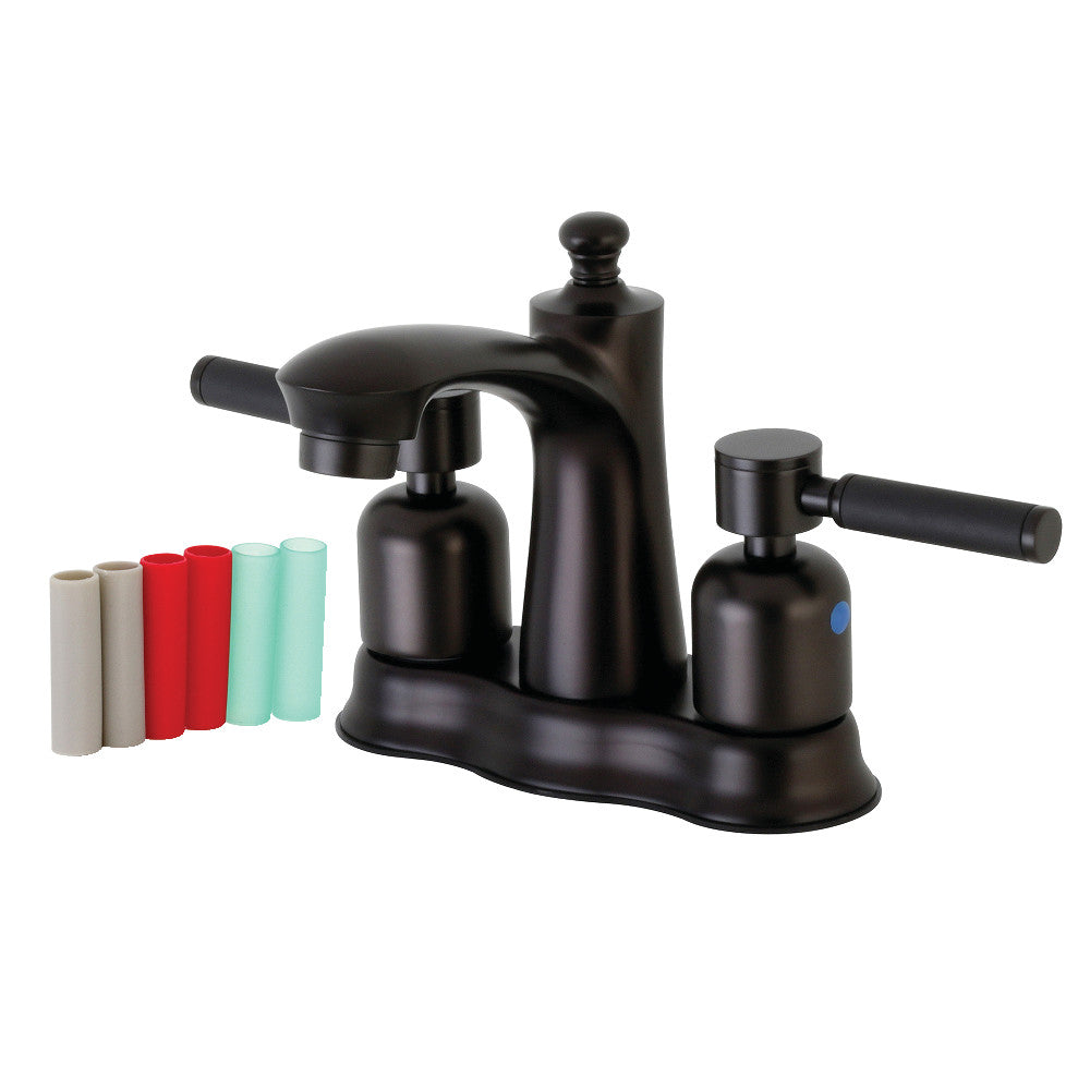 Kingston Brass FB7615DKL 4-Inch Centerset Bathroom Faucet - Chrome Finish, Single Handle, Ideal for Small Bathroom Sinks & Vanities