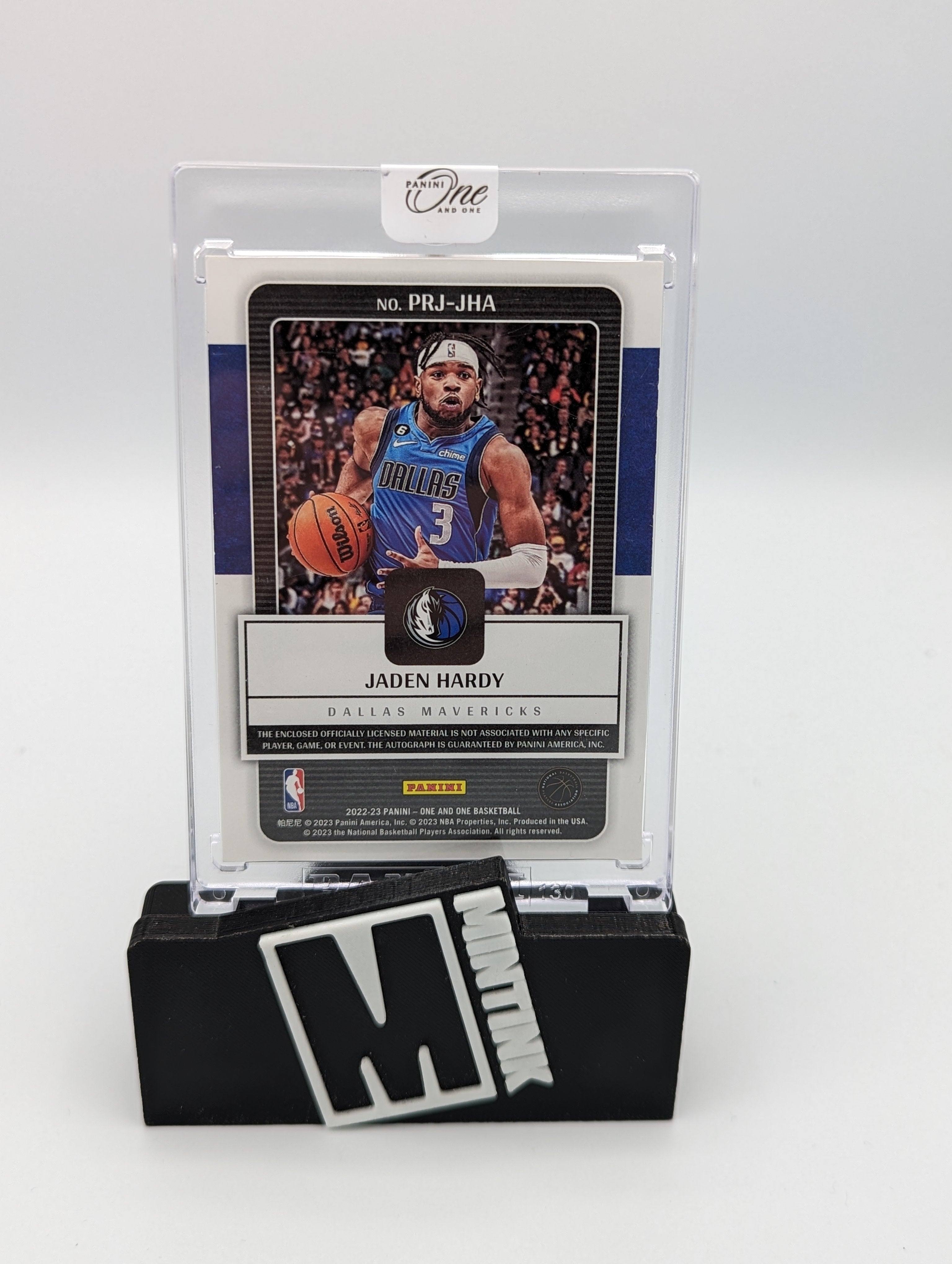 2022-23 Panini One and One Jaden Hardy Rookie Patch Autograph Card 64/99 #PRJ JHA - NBA Collectible for Basketball Fans & Card Collectors