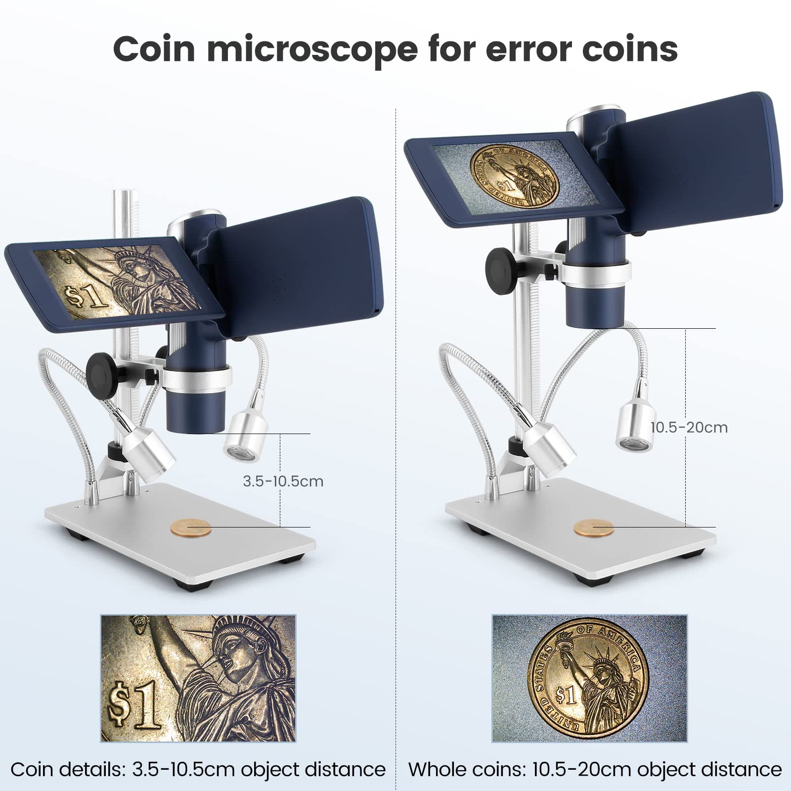 Andonstar AD203S 7X-220X HDMI Digital Microscope with 4