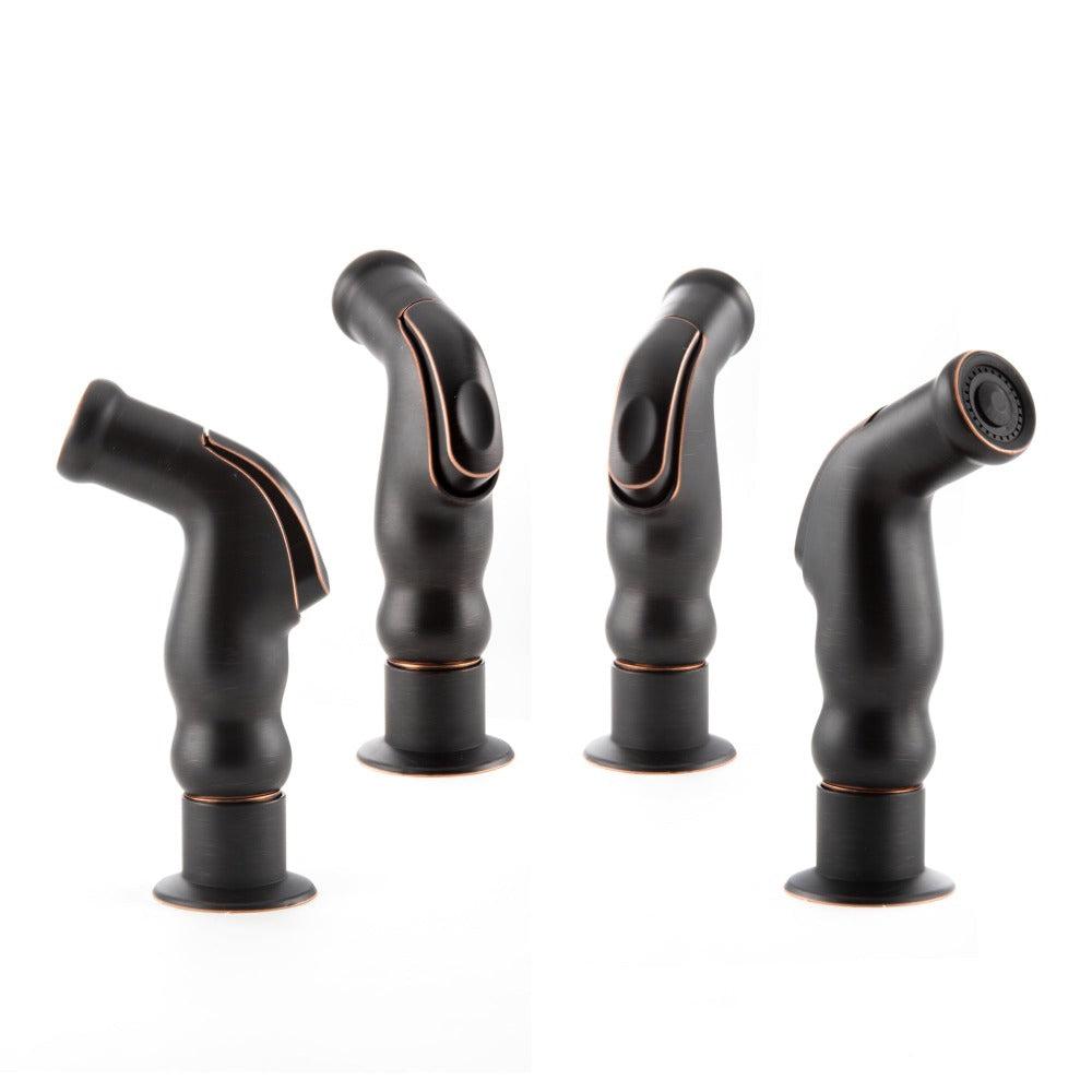 ZLINE Rembrandt Single Handle Pull-Down Kitchen Faucet with Side Sprayer in Oil Rubbed Bronze - High Arc Commercial Style for Modern Farmhouse & Restaurant Use (REM KF ORB)