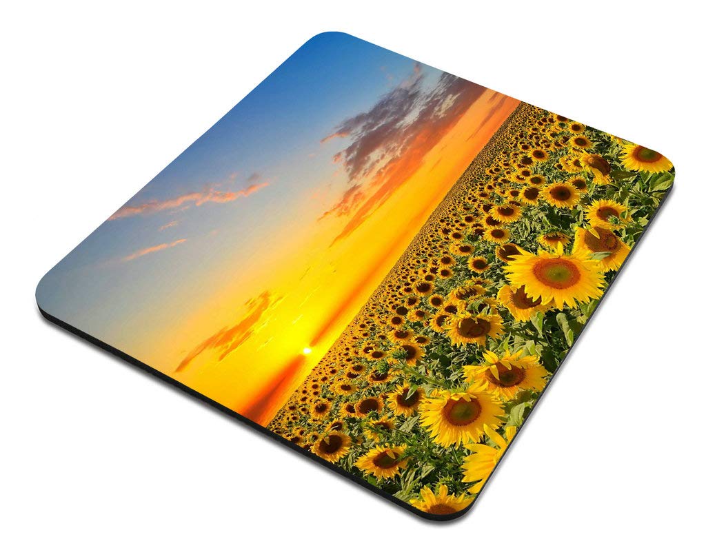 Custom Sunflower Sunset Gaming Mouse Pad - Large Non-Slip RGB Mouse Mat for PC, Laptop, Office & Esports - Perfect for Gamers, Graphic Designers & Home Office Use