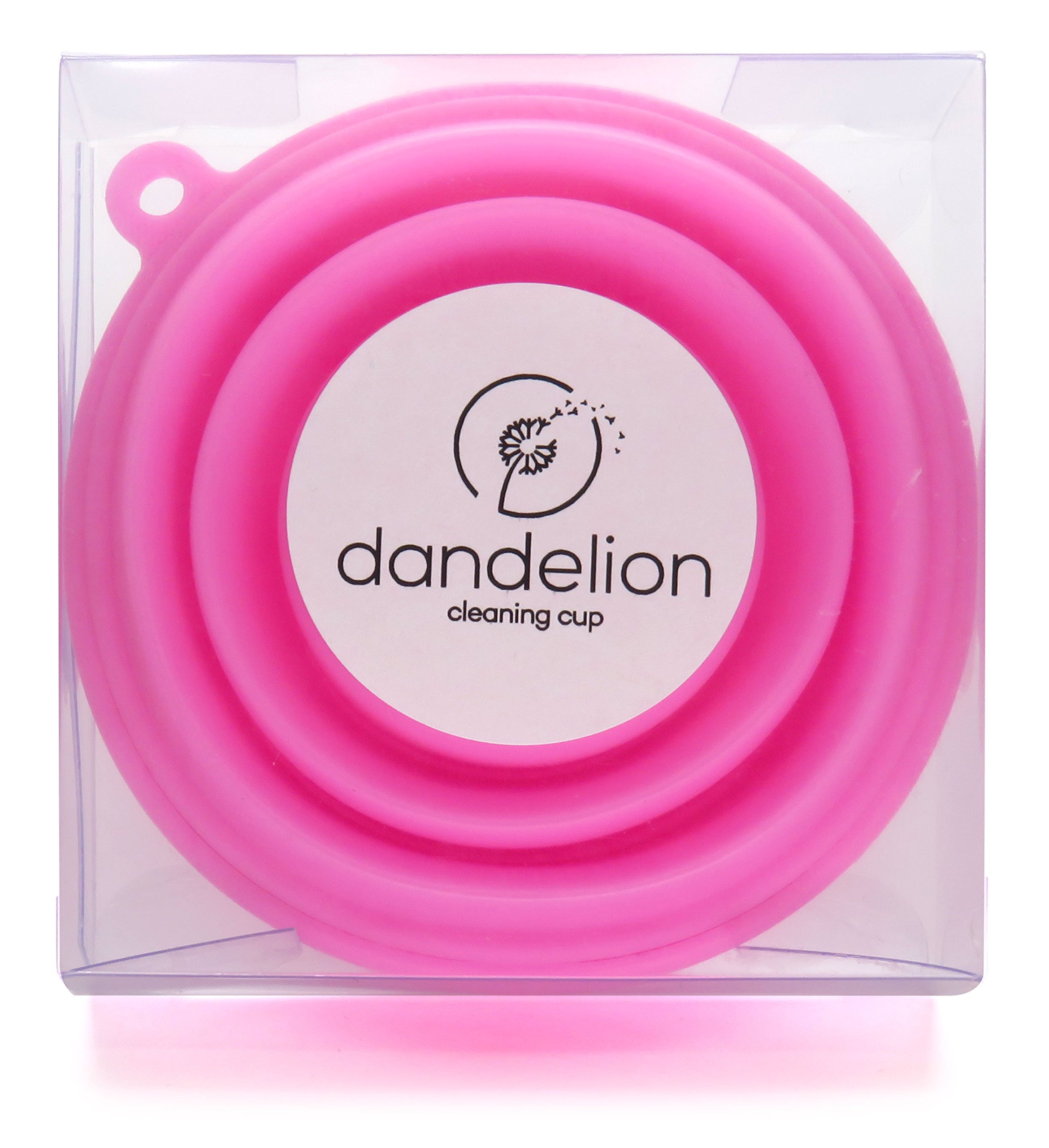 Collapsible Silicone Cup - Foldable Sterilizing Cup for Menstrual Cups (Pink) | Portable Travel Essential for Women's Hygiene Care