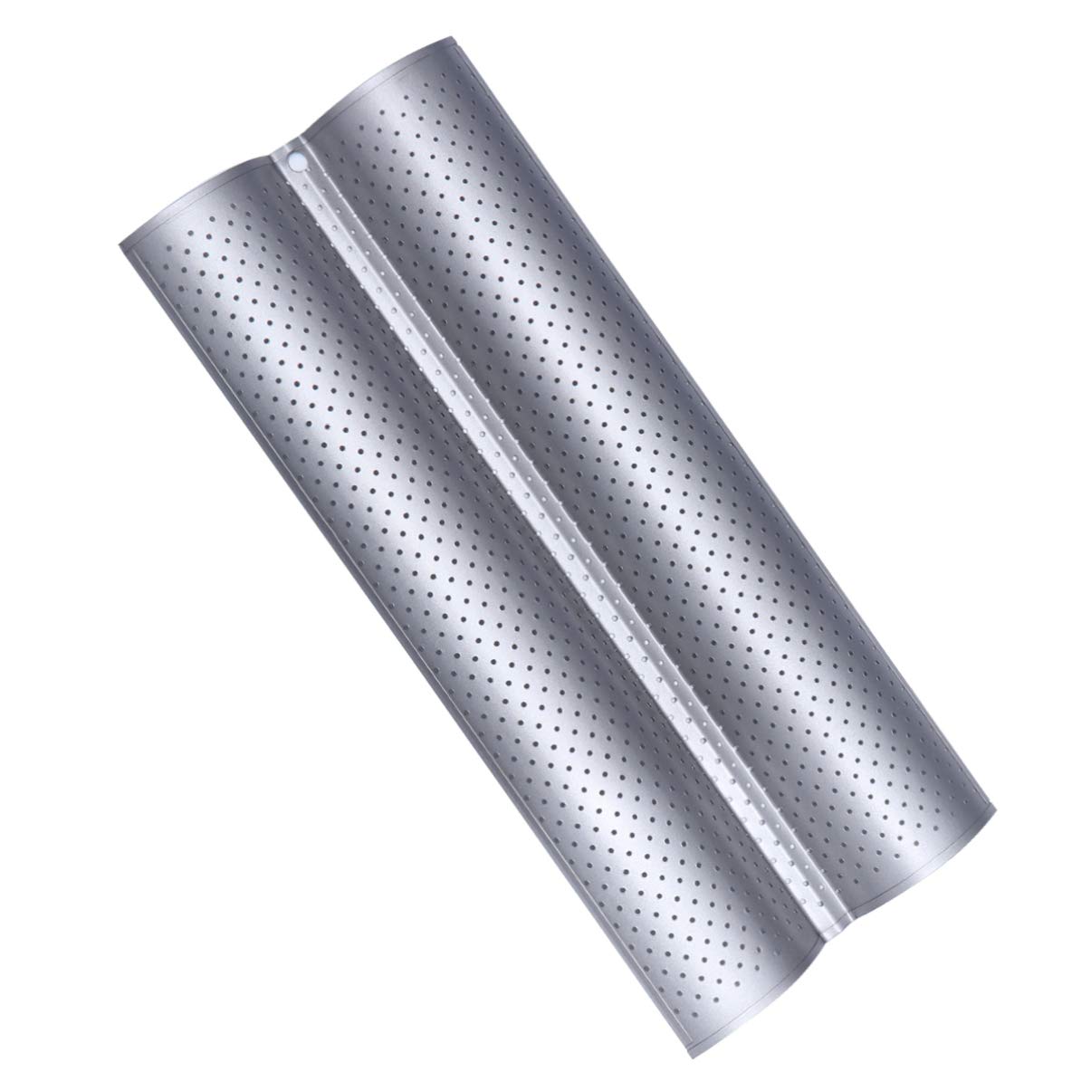 Hemoton Nonstick Perforated Bread Pan Set - 2 Pack Waved Loaf Baking Tray Mold for Homemade Bread, Sandwich & Toast | Small Silver | Perfect for Home Kitchen, Baking Enthusiasts & Gift Giving