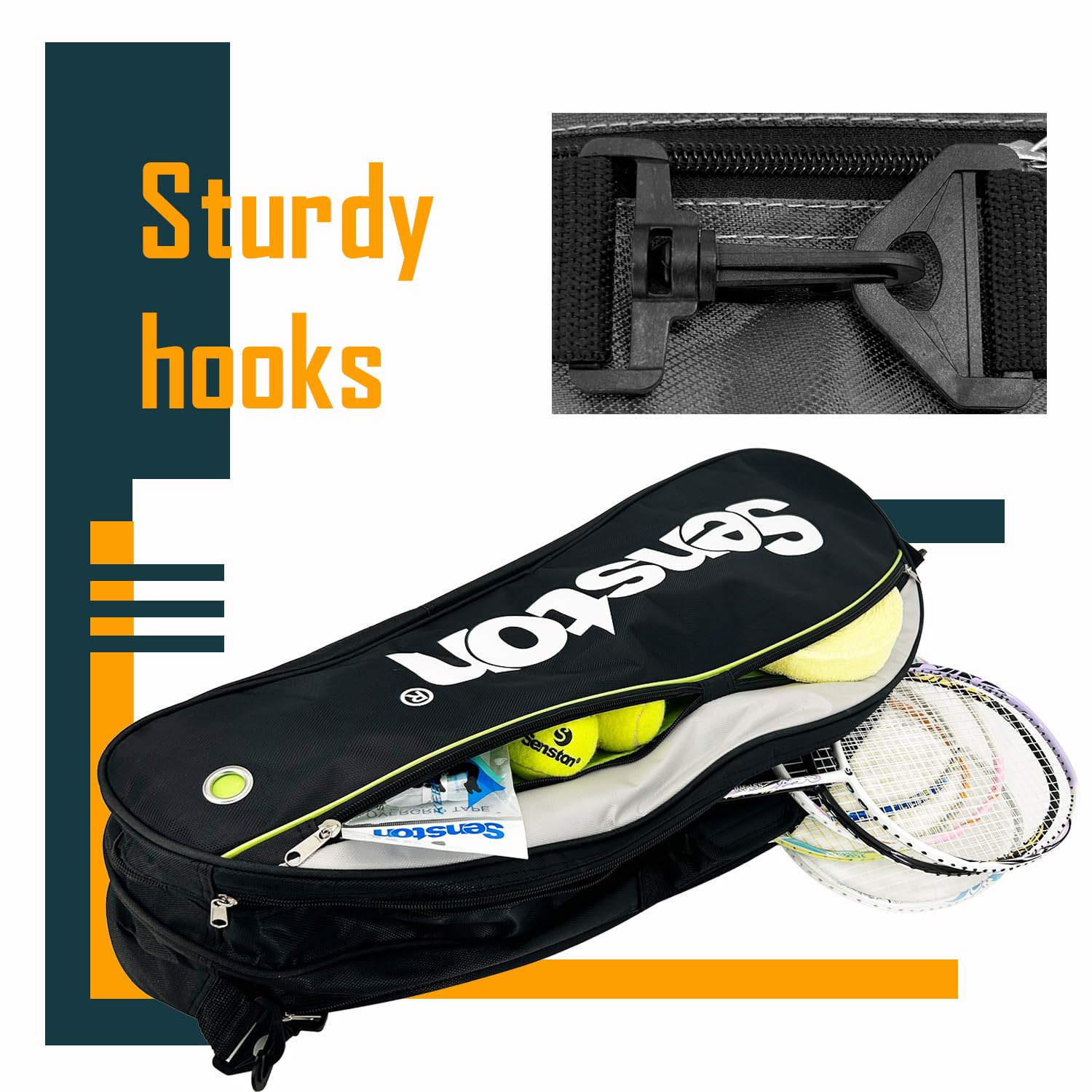 Senston Waterproof & Dustproof Tennis & Badminton Racket Bag - Single Shoulder Sports Racquet Case for Men & Women | Perfect for Court, Gym & Travel