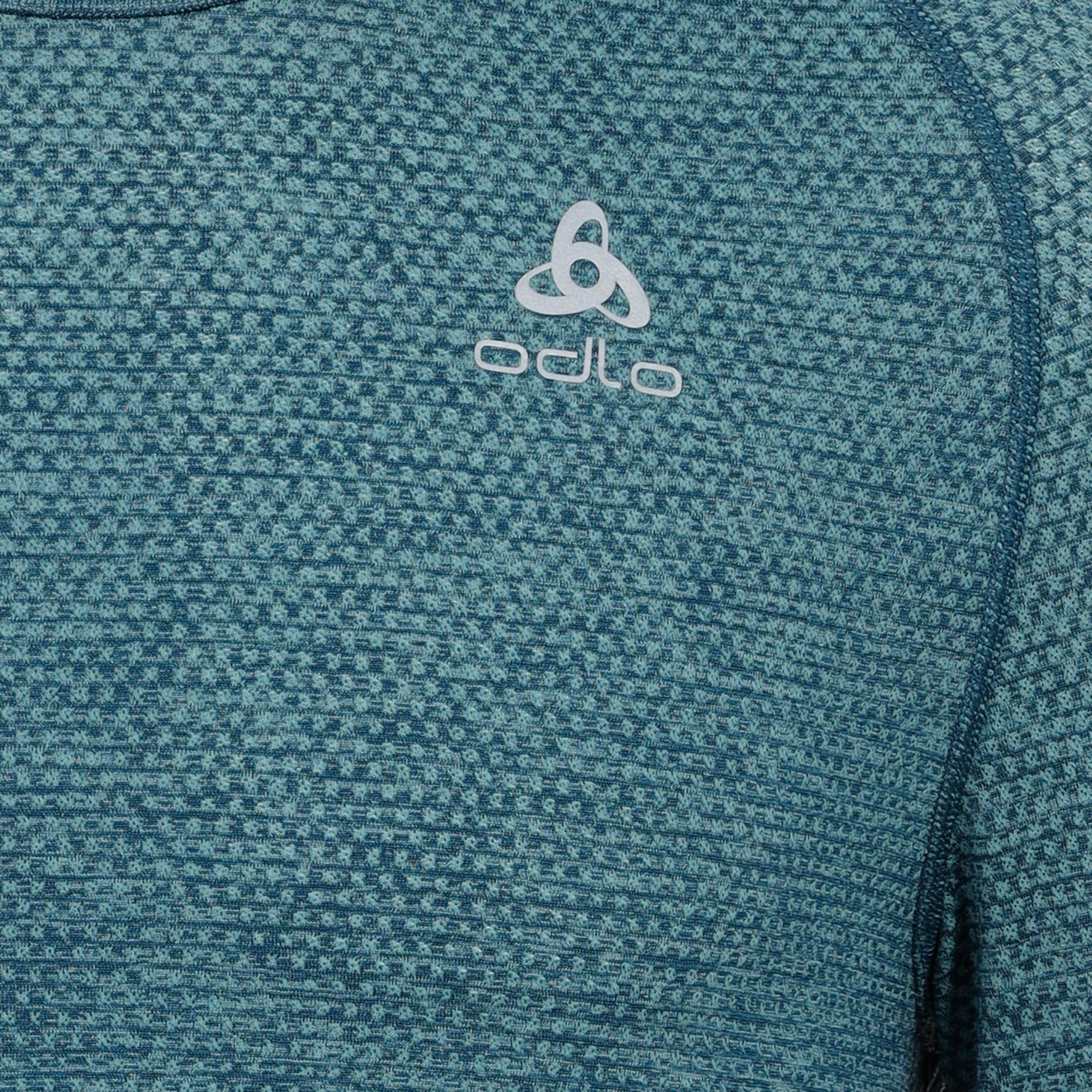 Odlo Men's Essential Seamless Long Sleeve Crew Neck T-Shirt - Moisture Wicking Athletic Base Layer for Running, Hiking & Workouts