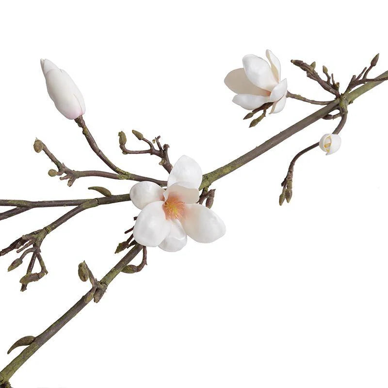 Magnolia Tree Branch for Home Decor - Artificial Faux Magnolia Stems for Floral Arrangements, Wedding Centerpieces, and DIY Crafts