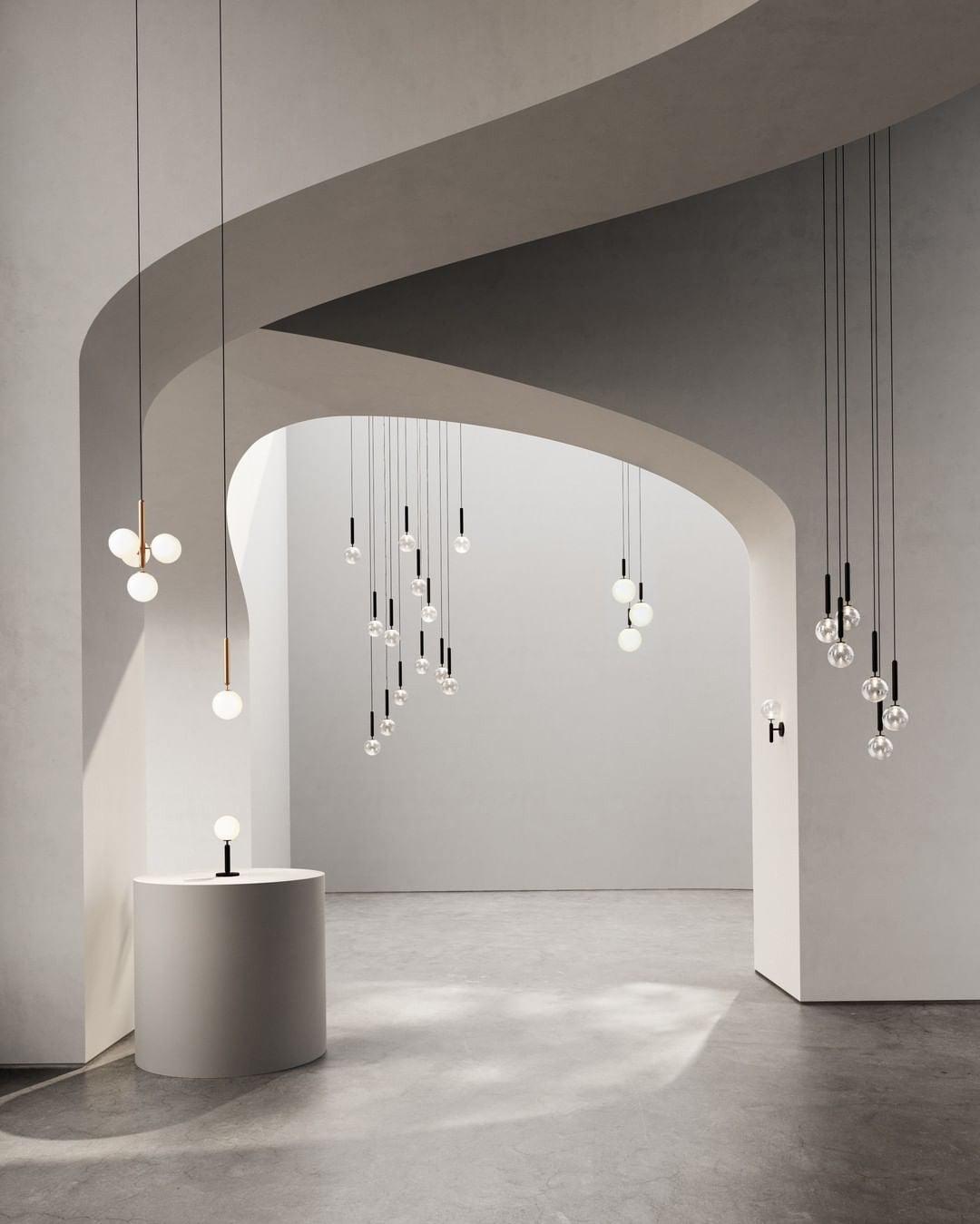 Elysian Glow Pendant Swag Light - Modern Adjustable Hanging Chandelier for Bedroom, Living Room & Dining Room Decor | Dimmable LED Lighting Fixture for Home & Office