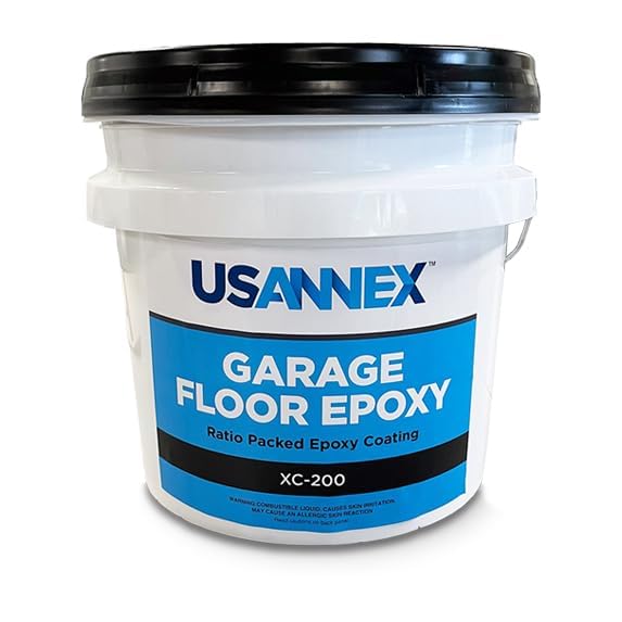 Garage Floor Epoxy Kit - 100% Solid Epoxy Resin Coating - Heavy Duty Concrete Sealer & Protector - Light Gray Finish for Garages, Workshops & Basements