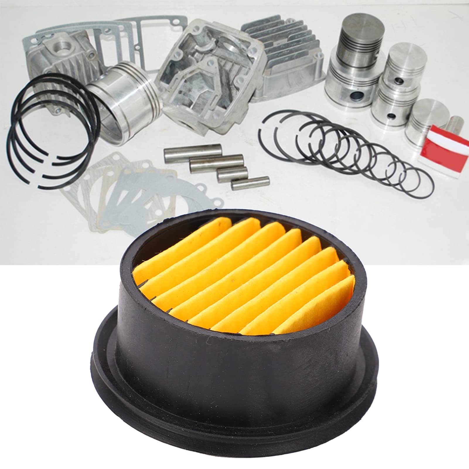 High-Quality Piston Air Compressor Paper Filter Element - Oil-Free Muffler Replacement Part for Quiet Operation | Perfect for Workshop, Garage & DIY Projects