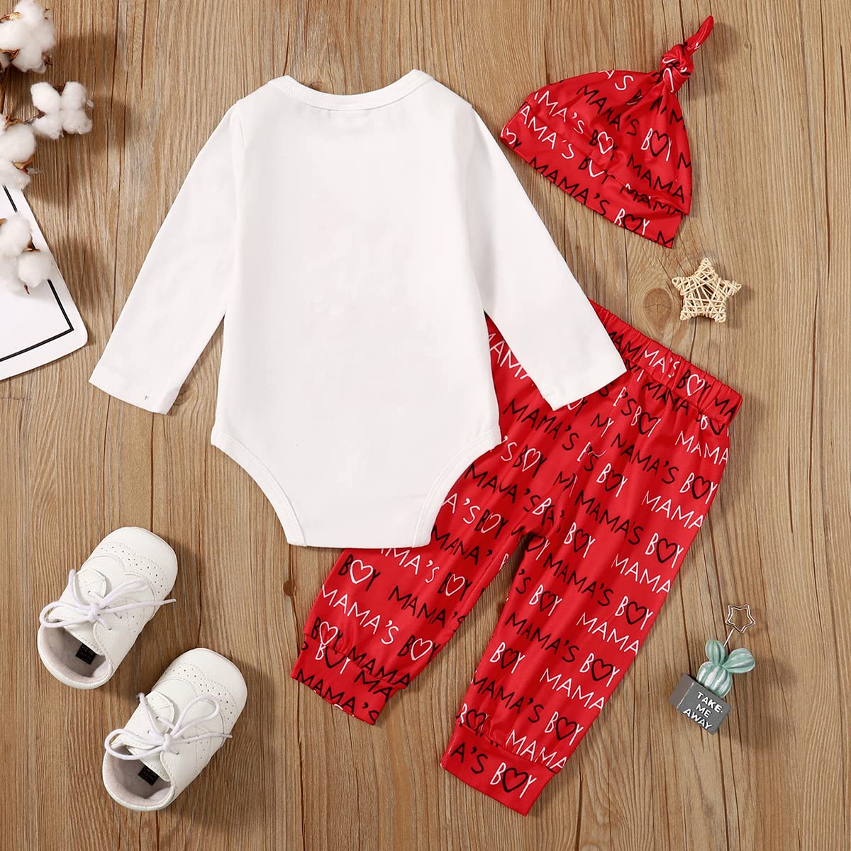 Adorable Baby Boy Festival Outfit - Soft Long Sleeve Romper with Matching Hat | Perfect for Holidays, Photo Shoots & Special Occasions