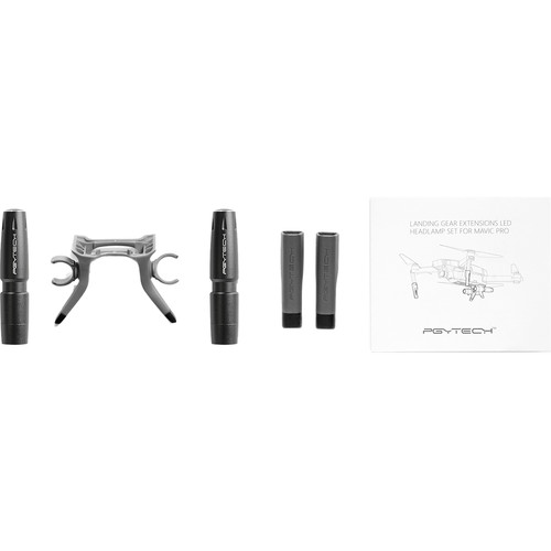 PGYTECH Landing Gear Extensions with LED Headlamp for DJI Mavic Pro Drone - Perfect for Night Flying and Low-Light Aerial Photography