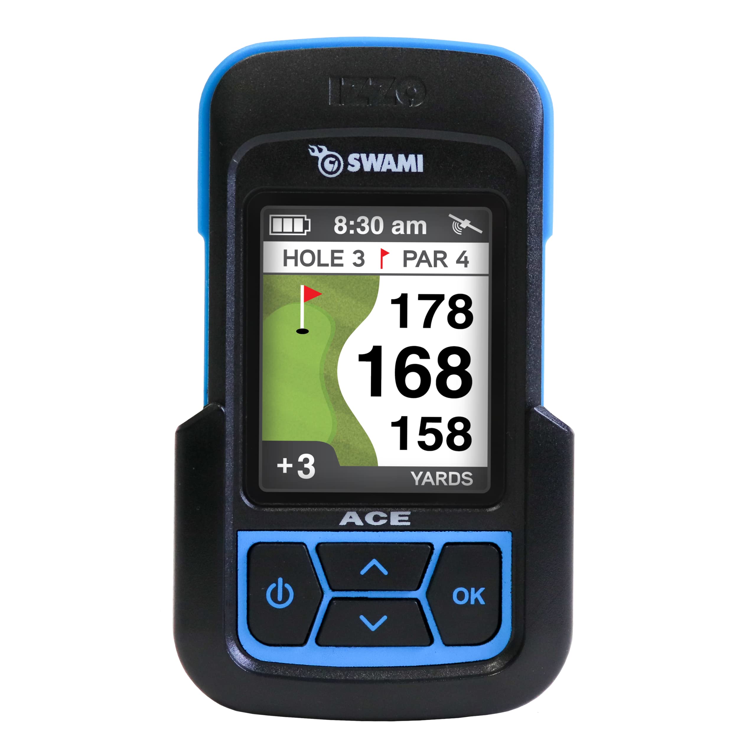 IZZO Golf Swami Ace Handheld GPS Rangefinder - Accurate Distance Measurement for Golfers | Perfect for Course Navigation & Improving Your Game