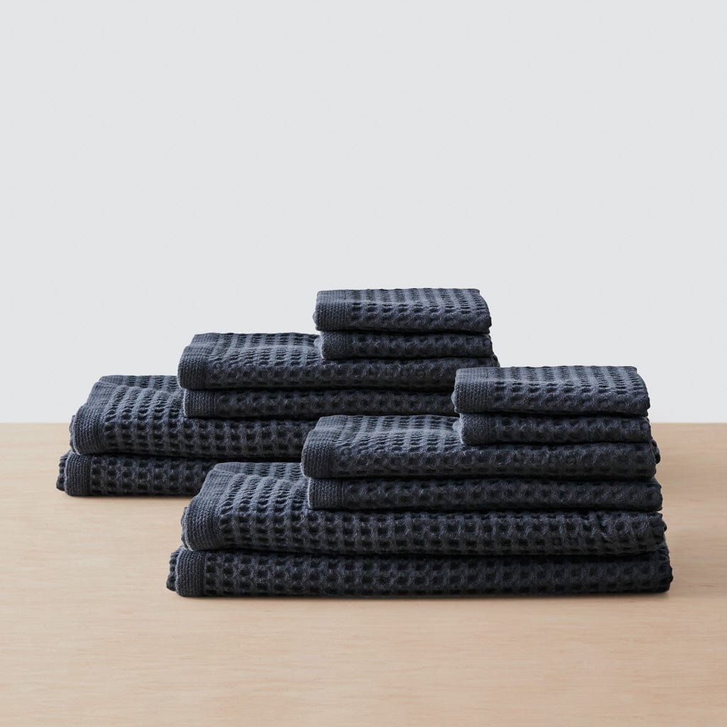 Mara Organic Waffle Bath Towel Set - 100% Cotton, Ultra Soft & Absorbent - Perfect for Spa, Bathroom & Luxury Home Use