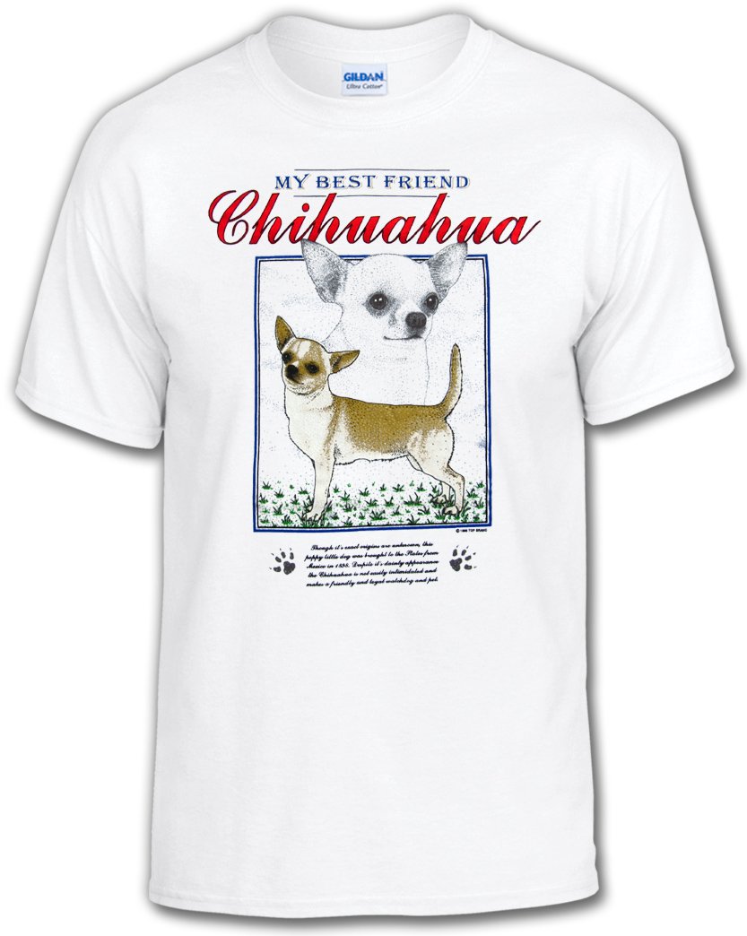 My Best Friend Chihuahua Dog T-Shirt - Adult Small for Casual Wear & Pet Lovers