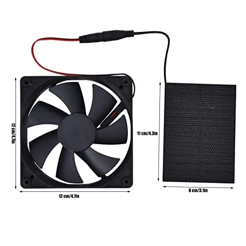 Omabeta 3W Solar Powered Exhaust Fan Kit - Professional Ventilation System for Chicken Coops, Greenhouses, Sheds & Pet Houses | Energy Efficient Solar Panel Fan for Home, Farm & Outdoor Use