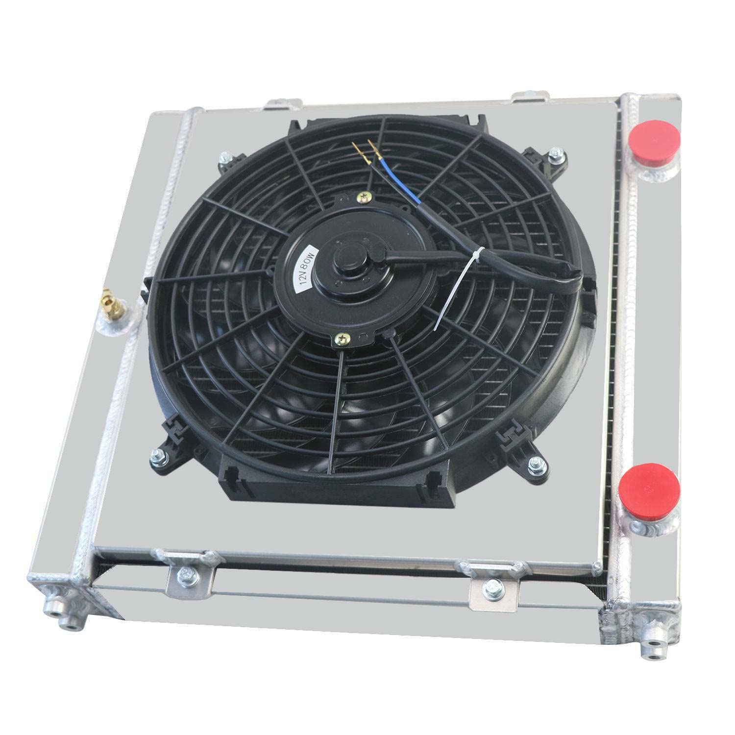 High-Performance 3-Row Aluminum Radiator Kit for Dragster & Roadster - Includes Fan Shroud & Thermostat | Perfect for Racing, Hot Rods & Custom Builds
