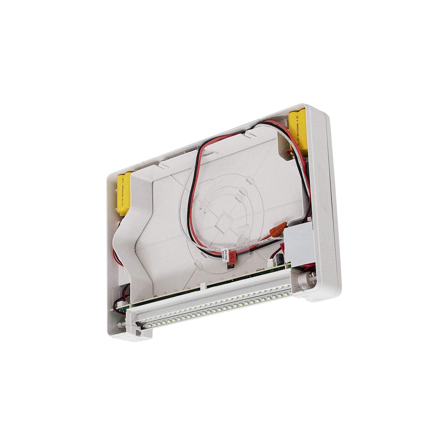 LFI Lights Compact Red Exit Sign with Emergency LED Light Pipe - Adjustable Light Bar, Battery Backup & Hardwired, UL Listed for Business Safety Compliance (2 Pack) - Perfect for Offices, Warehouses & Commercial Buildings