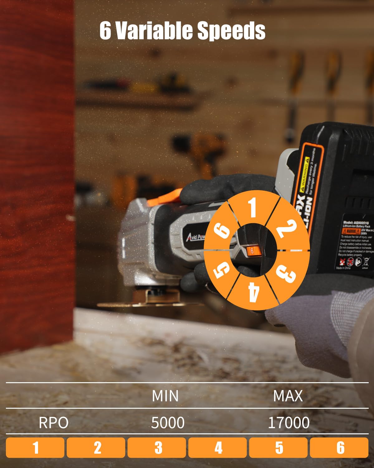 **AVID POWER 20V Cordless Oscillating Multi-Tool Kit with 31 Accessories – Variable Speed Oscillating Saw for Scraping, Cutting, Grinding & Sanding – Perfect for DIY Projects, Home Renovation & Woodworking**