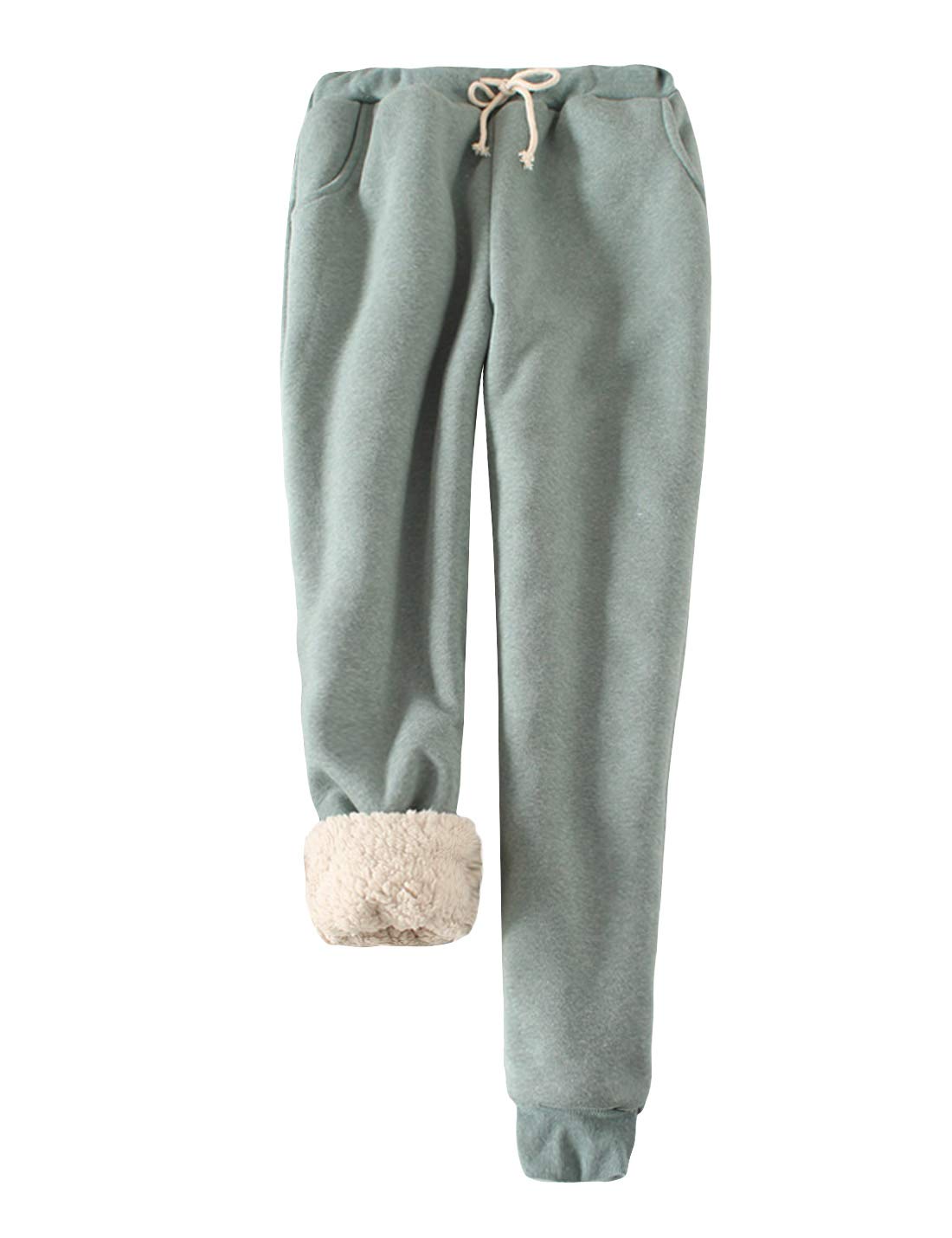 Snoly Women's Winter Fleece Sweatpants - Thermal Sherpa Lined Jogger Pants for Running & Active Wear (Candy Colors) - Perfect for Cold Weather Workouts, Yoga & Lounge