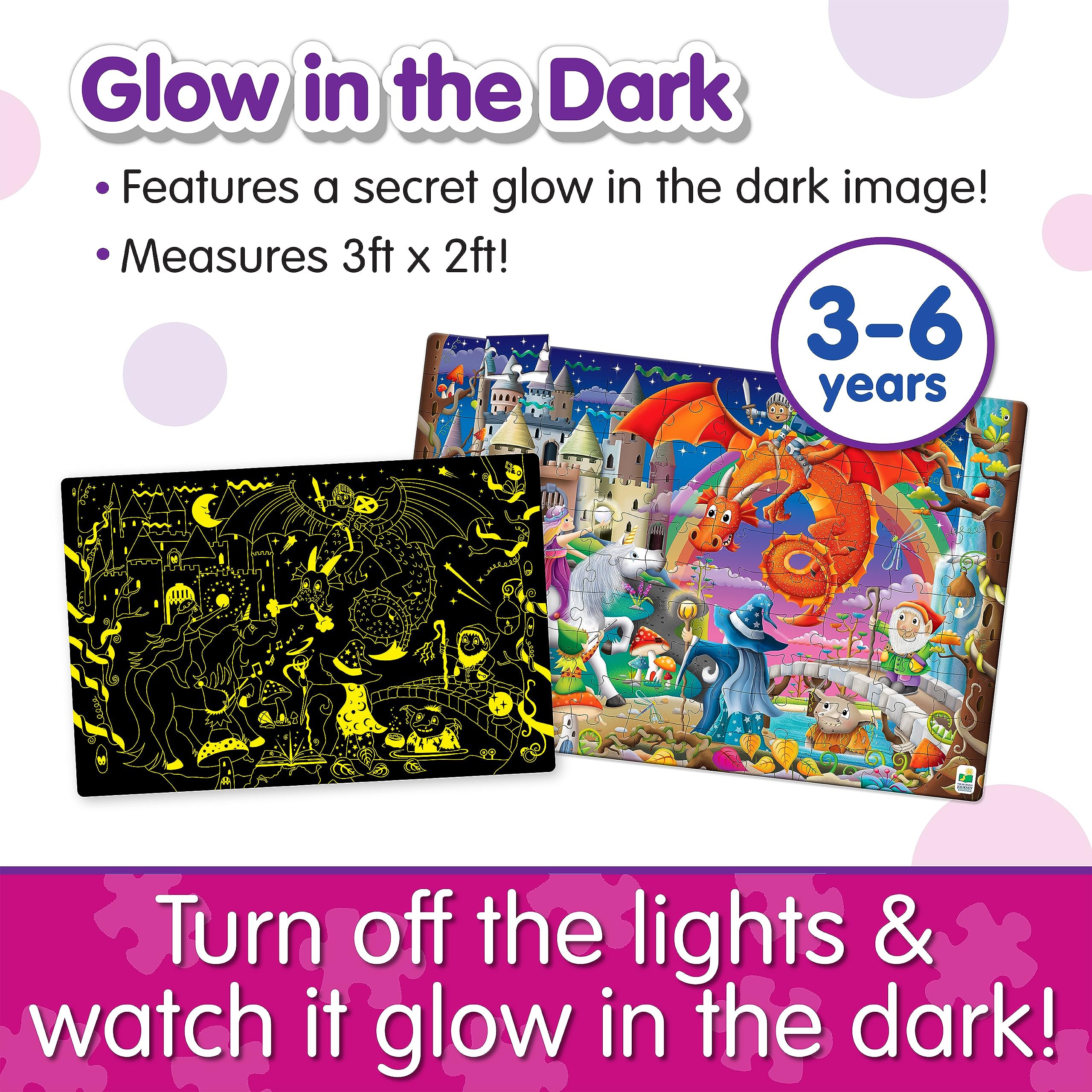 Glow in The Dark Fantasy Puzzle for Kids Ages 3+ | Award-Winning Toddler Learning Game | Perfect Birthday Gift for Boys & Girls | Fun Educational Activity for Preschoolers & Family Game Night
