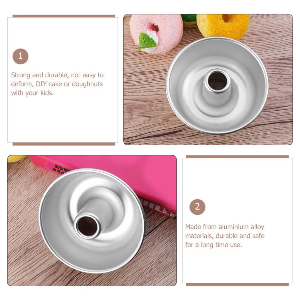 Cabilock 9.4X9.4CM Non-Stick Donut Pan, Bread Slicer & Baking Tray Set - Perfect for Homemade Donuts, Pound Cakes, Muffins and DIY Baking - Ideal for Parties, Breakfast, Desserts and Gift Giving