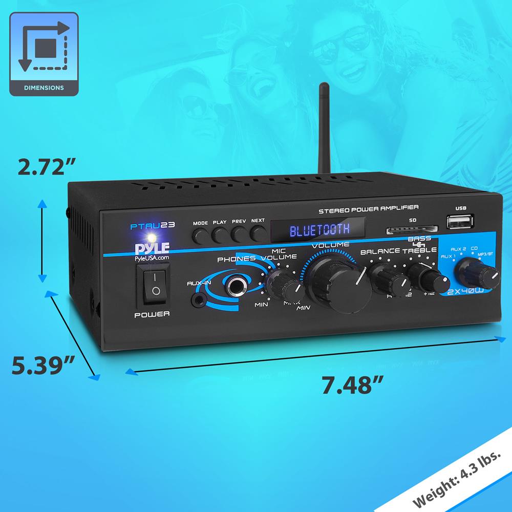 Compact Mini Stereo Power Amplifier for Home Audio, Car, and Portable Use - High-Quality Sound Booster for Speakers & Headphones