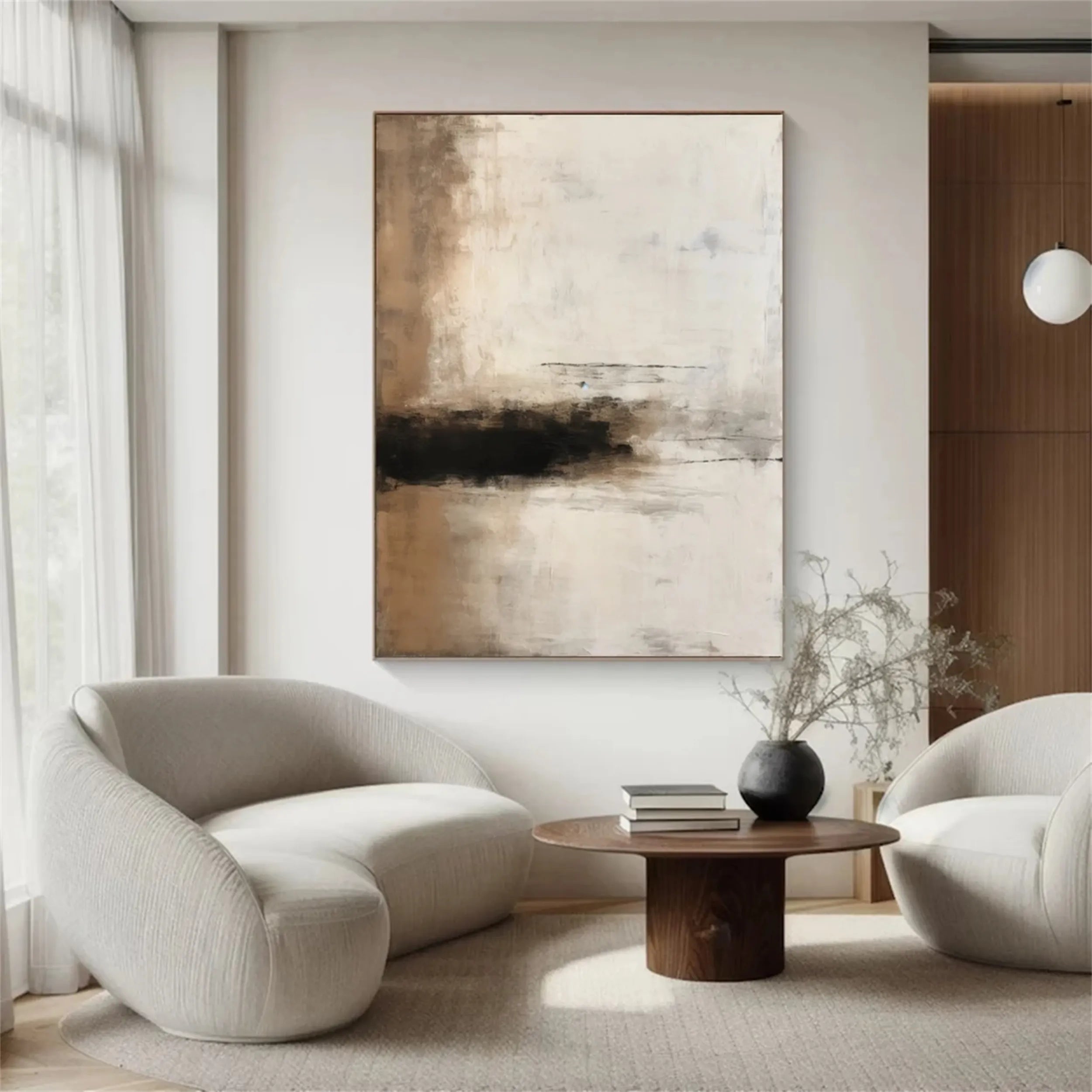 Abstract Painting #AB 101 - Modern Wall Art for Living Room, Bedroom & Office Decor | Large Canvas Artwork for Home & Commercial Spaces