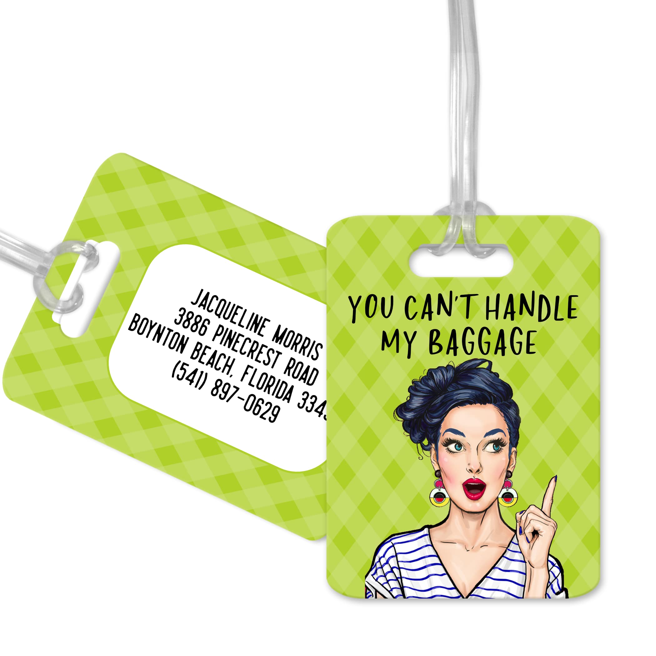 Funny Sarcastic Luggage Tag - Pop Art Style Travel Accessory - Perfect for Airports, Suitcases & Backpacks - Unique Gift for Travelers