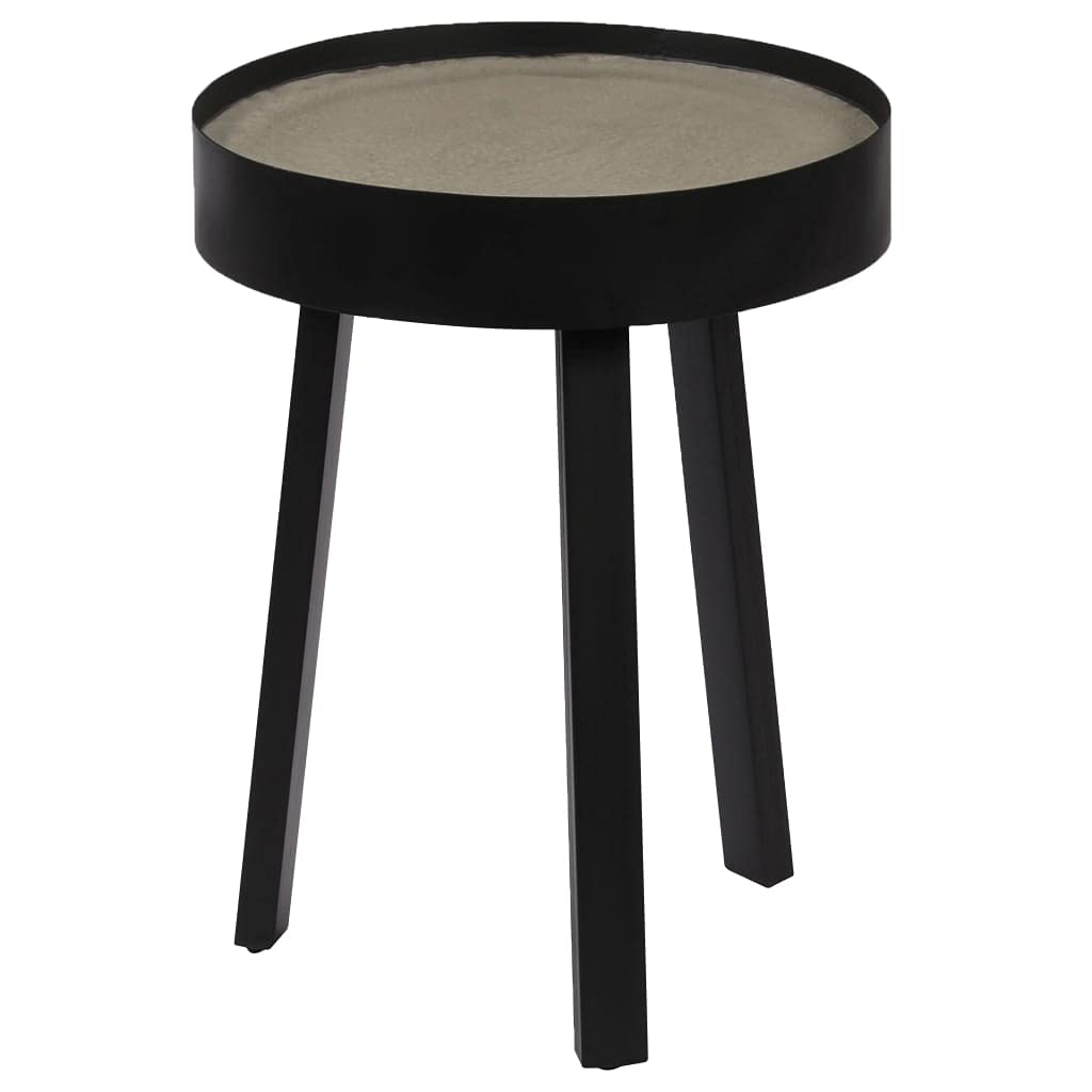Industrial Round Coffee Table with Concrete Top & Steel Frame - Modern Side Table for Living Room, Home Decor & Plant Stand - Perfect for Small Spaces, Apartments & Cozy Lounges