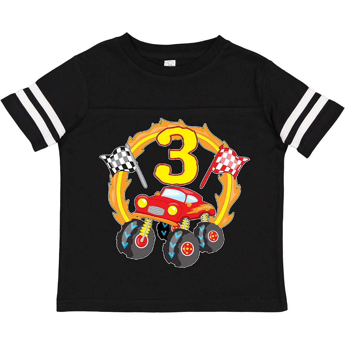 Inktastic Monster Truck 3rd Birthday Toddler T-Shirt - Cute Boys' Graphic Tee for Birthday Party & Playtime | Fun Toddler Outfit for Truck Lovers