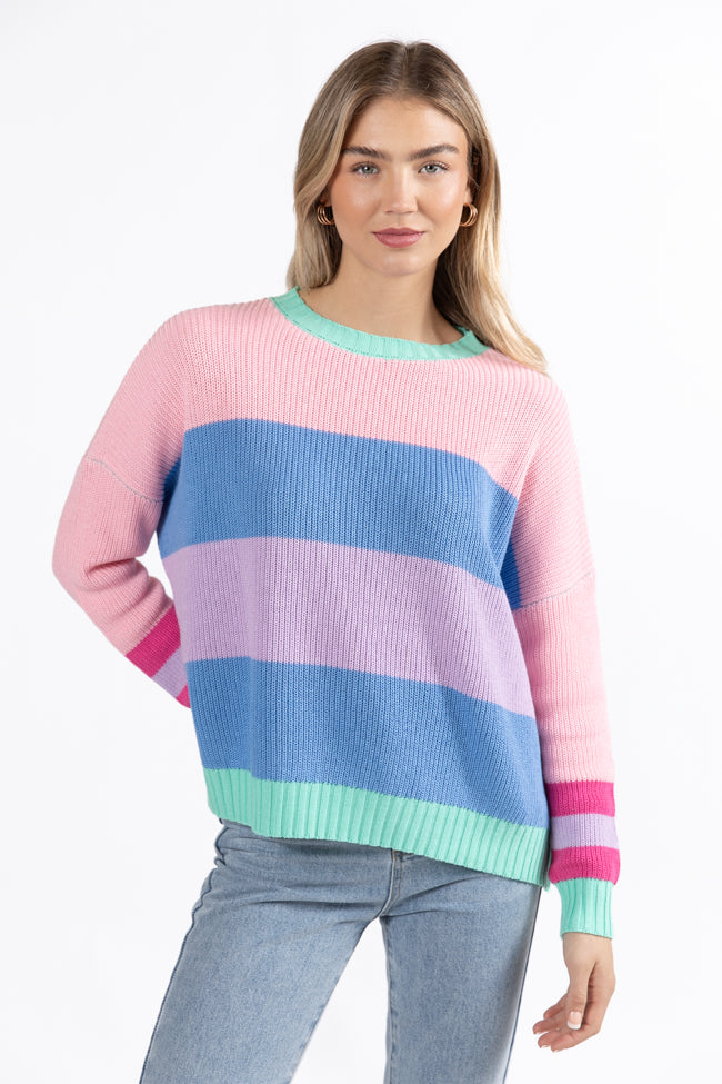 Stylish Oversized Striped Sweater for Women - Multi-Color Cozy Knit Pullover | Perfect for Fall, Winter & Casual Outfits